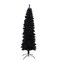 7.5 Ft Halloween Black Artificial Halloween and Christmas Tree with Metal Stand